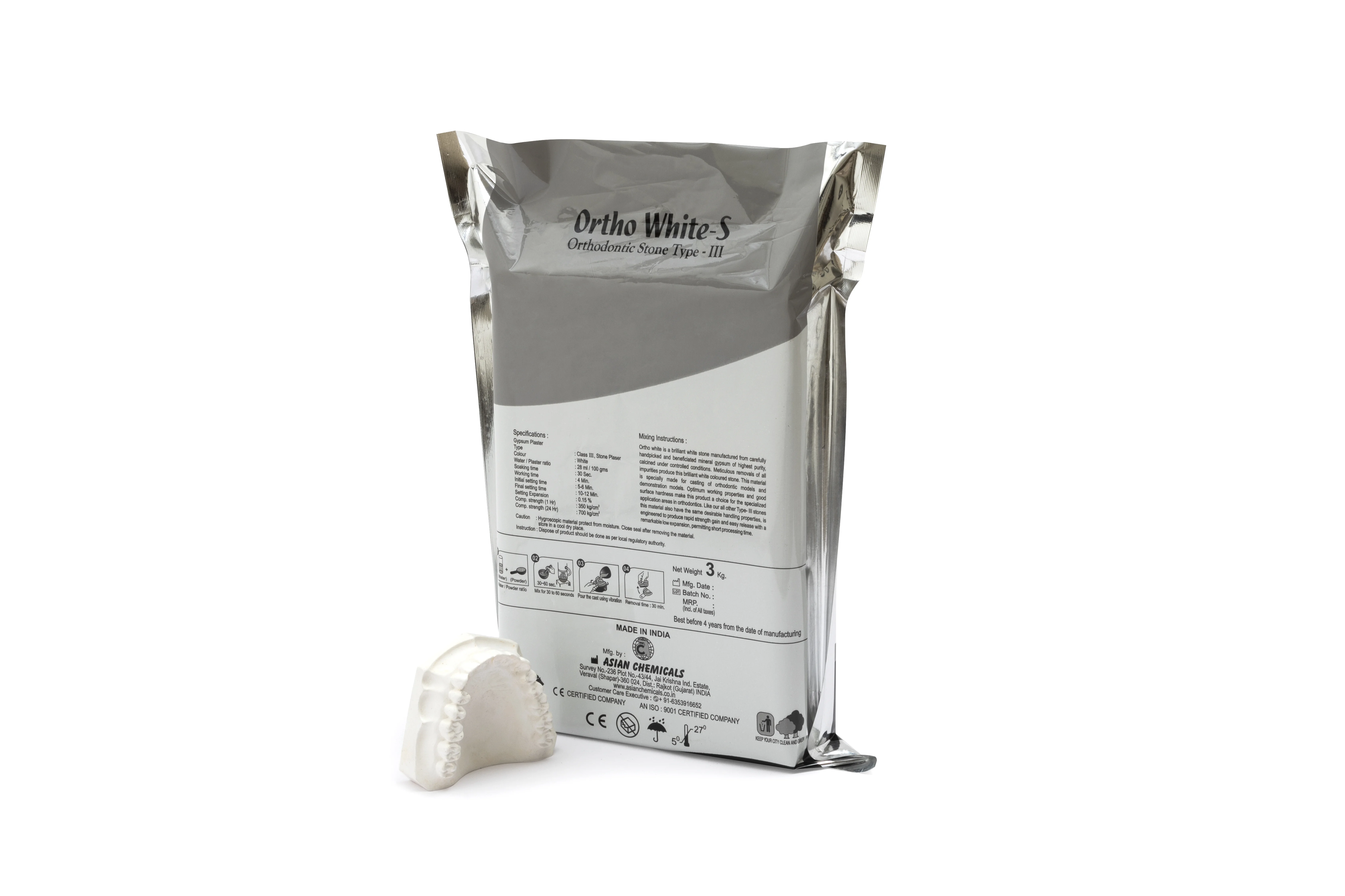 ORTHO WHITE S ORTHODONTIC STONE TYPE III